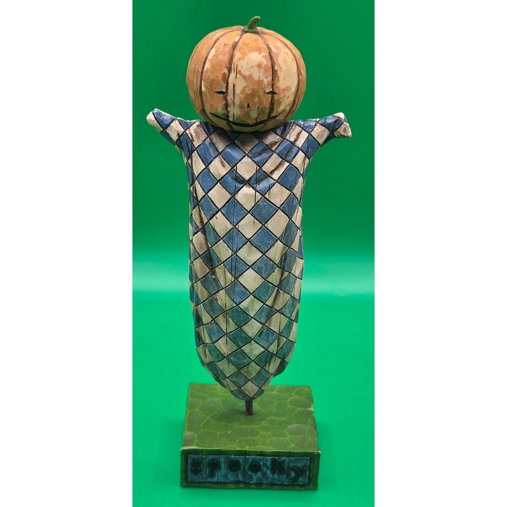 Jim Shore Heartwood Creek Spooky Pumpkin Scarecrow Figure 118432 Halloween 2004
